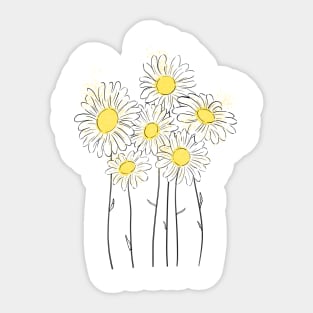 Daisy Flower Sticker